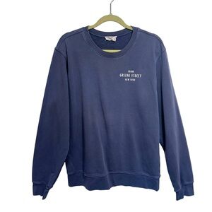 Frame Denim Greene Street New york Blue Lived in  Sweatshirt,‎ Large